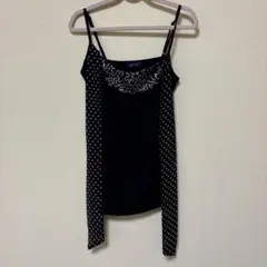 おしゃれキャミソール　ブラック　Mサイズ　スパンコール付き
