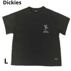 Dickies 　レディースTシャツ　半袖Tシャツ　ダークグレー　刺繍ロゴ　 L