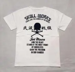 オークション新品17白　XLサイズスカルワーク武装戦線Tシャツ