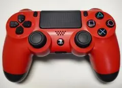 【動作良好】PS4コントローラー レッド 42