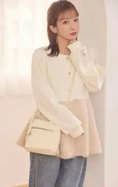 辻希美❤しまむら❤アンジュシャルム❤２ウェイパールショルダーバック❤ホワイト新品