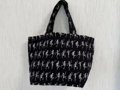 手作りトートバッグ・踊るスカル
