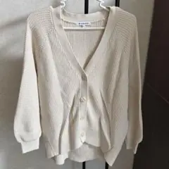 GLOBAL WORK 洗えるワッフルカーディガン