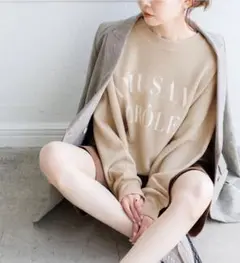 IENA 裏毛ロゴスエット