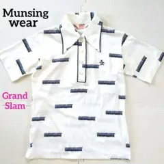 Munsingwear グランドスラム ポロシャツ ロゴ ペンギン 白 ゴルフ