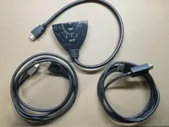 HDMI切替器 3ポート + HDMIケーブルセット