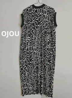 【OJOU 】オジョウ　湯山玲子　ノースリーブワンピース S-M伸縮性