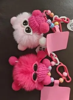 ファー付きキャラクターキーホルダー