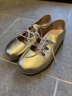 BIRKENSTOCK ゴールド フラットシューズ サイズ39