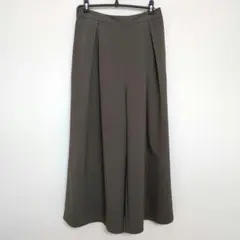 GU ガウチョパンツ カーキ XL レディース ワイドパンツ