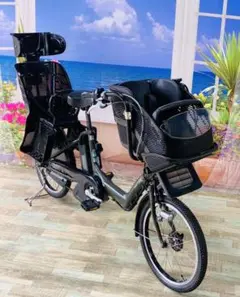 3542 電動自転車ブリヂストン子供乗せ 20インチ超高性能バッテリー グリーン