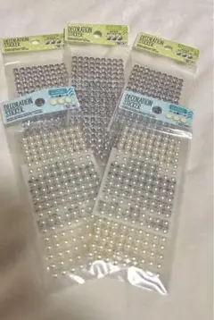 デコレーションステッカー ストーンシルバー・パール シール