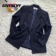 美品 GIVENCHY ジバンシー テーラードジャケット スーツ ダブル 紺ブレ