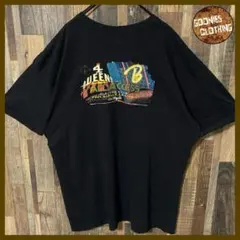 2XL オーバーサイズ バックプリント ブラック メンズ 古着 半袖 Tシャツ