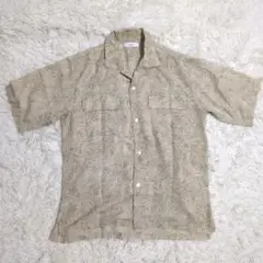 美品 ディスコート ベージュ オープンシャツ Lサイズ メンズ 半袖