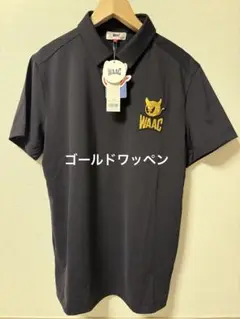 新品タグ付き　waac ワック　紺　ネイビー　Sサイズ　ゴルフ　半袖