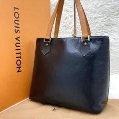 美品✨ ルイヴィトン ヒューストン ヴェルニ マットブラック モノグラム 黒色