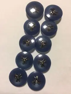 イタリア製ブルーグレー20mm2個18mm8個セット