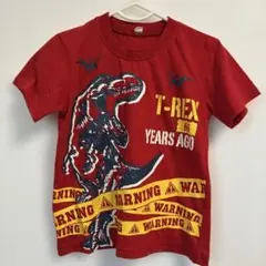 恐竜T-REX Tシャツ 赤110 ダイナソー