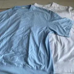 GU 水色 白 Tシャツ Sサイズ