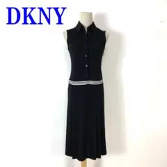 DKNY ダナキャラン ワンピース ブラック レーヨン P C3574