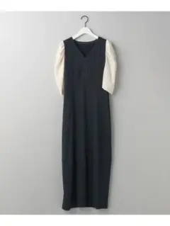 【美品】e/rm apart by lowrys テクスチャーパフＶドレス