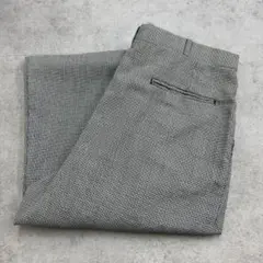 90s ヴィンテージスラックスパンツ　TALONジップ　古着　黒白　W32