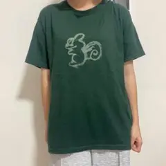 リメイク古着　一点物　動物　アニマル　tシャツ　リス