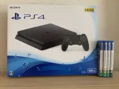SONY PS4 500GB ジェットブラック　ソフト4本