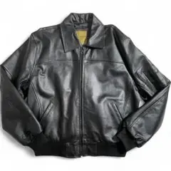 稀少 ALPHA INDUSTRIES レザージャケット ボンバージャケット