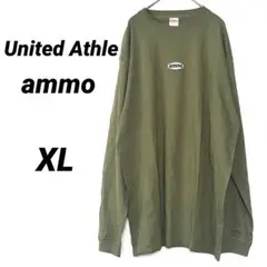 ammo ロンT 長袖カットソー　カーキ　United Athle XL 大きめ