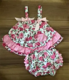 花柄フリルセットアップ