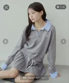 Chico 刺繍入り襟付きポロニット