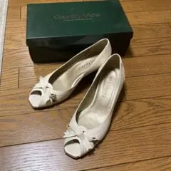 Country View アイボリー オープントゥヒール