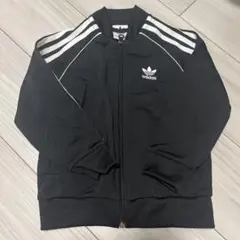 adidas 3本ライン　トラックジャケット 黒　100cm