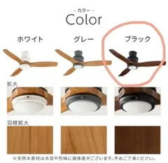新品未使用　シーリングファンライト　LED ブラック
