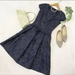 KarL Park Lane ワンピース　ネイビー　花柄　セレモニー　S 美品