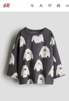 【新品未使用】H&M ドック柄 トップス110-115cm