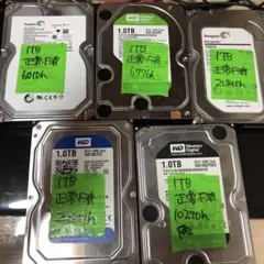 826 HDD 3.5インチ 1TB 正常　5個