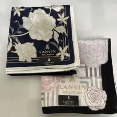【新品】LANVIN スカーフ ハンカチ 2枚