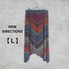 NEW DIRECTIONS 幾何学模様 ロングスカート 【Ｌ】