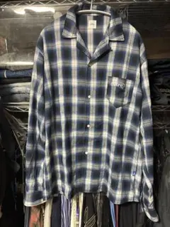ciatre オンブレチェックオープンカラーシャツ