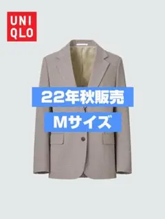 ユニクロ リラックステーラードジャケット（チェック） Mサイズ