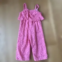 ZARA ピンク刺繍オーバーオール 98センチ