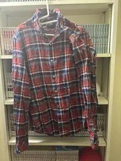 BEAMS 長袖シャツ L 赤青チェック