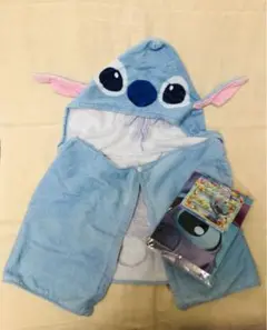 スティッチ フード付きタオルとレジャーシート