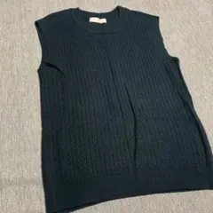 Twelve grand ノースリーブニット M ダークグリーン