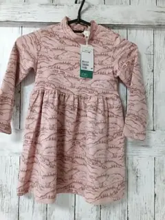 H&M ピンク 山柄 ワンピース 105