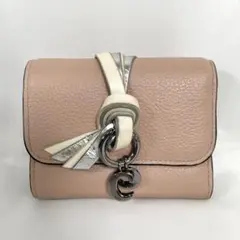 美品 Chloe クロエ 三つ折り財布 トライフォールド アルファベット