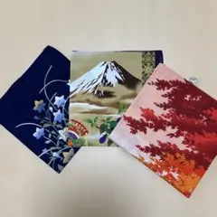 風呂敷タペストリー　桔梗・富士山・紅葉